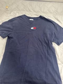 TOMMY JEANS Tシャツ ネイビー ロゴ刺繍 アメリカのサムネイル