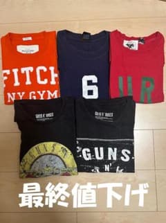 Guns n' RosesなどTシャツ5枚 ネルシャツ1枚 まとめ売りのサムネイル