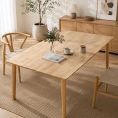 【メルカリ限定価格】モダン ダイニングテーブル 120cm 4人掛け 単品 木製ダイニングテーブル 120×70cm ナチュラル北欧風 シンプル 4人用