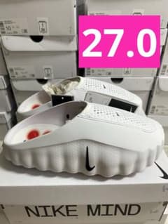 NIKE MIND 001 ホワイト レッド サンダル 27cm - メルカリ