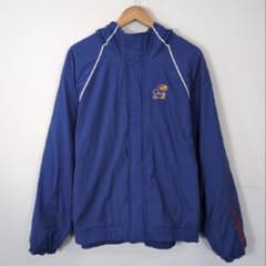90s VINTAGE RED OAK カンザス大学 ナイロンジャケット ブルーのサムネイル