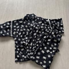 黒色白模様甚平 100cm以上のサムネイル