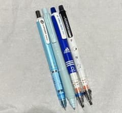 シャープペン4本 デルガード 、クルトガ アディダス、 スヌーピー、ksのサムネイル