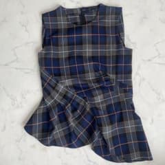 ノースリーブ チェック柄 トップスのサムネイル
