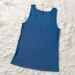 【美品】 PLEATS PLEASE ノースリーブ タンクトップ 3 ブルー