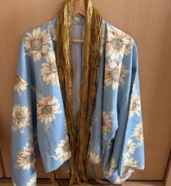 kutir クティールとレトロ 2way浴衣 水色ひまわり 2点セット - メルカリ