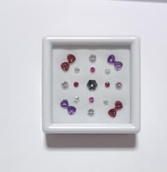 k*b様 非加熱ティールサファイア(4.5×3.9mm)アメジスト・アクアマリンのサムネイル