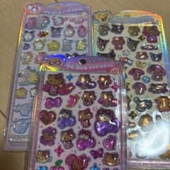 【正規品】最新作 サンリオキャラクターズ うるちゅるポップシール　3種類セットのサムネイル