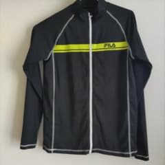 FILA フルジップ ラッシュガード 黒/イエローのサムネイル