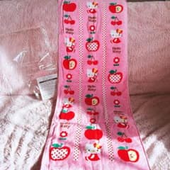 希少レア ハローキティ スポーツタオル チェリー リンゴ 平成レトロ