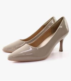 LELIEN PLUS パンプス グレージュ エナメル 37 23.5cmのサムネイル