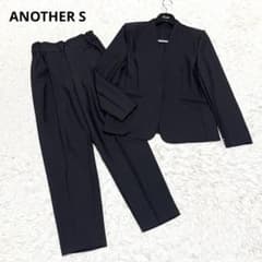 極美品✨】ANOTHER S 洗える ノーカラー セットアップスーツ 黒 M