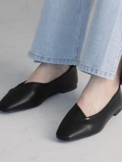 【未使用】黒 フラットシューズのサムネイル