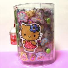 サンリオメイン シール帳 完成品 グリーン チャーム キティポムポムプリンのサムネイル