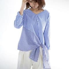 antiqua ブルーのストライプシャツのサムネイル