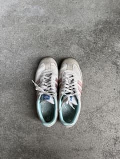 adidas SAMBA スニーカー ライトグレー ピンクのサムネイル