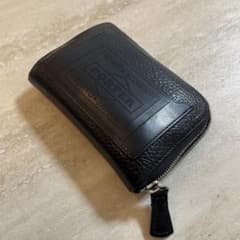 【♡そら&ちょり♡】ブラックレザー 二つ折り財布 ジッパー式　POTER ♡そら&ちょり♡様専用】ブラックレザー 二つ折り財布 ジッパー式