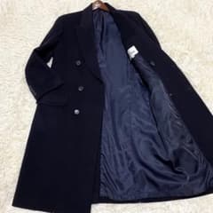 美品✨】CARO カシミヤ100% ダブルチェスターコート ロング ネイビーS
