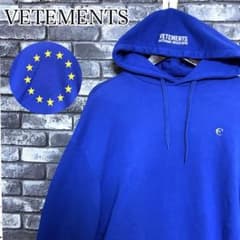 VETEMENTS ユーロロゴ オーバーサイズ フーディプルオーバーパーカー 