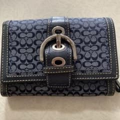 COACH ネイビー 二つ折り財布のサムネイル