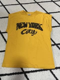 NEW YORK City ロゴプリント 半袖 Tシャツ イエローのサムネイル