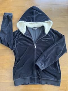 ＣＯＭＭＥ　CA WALKフリースパーカー ブラックのサムネイル