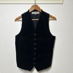 haversack コーデュロイ ベスト ブラック 太畝 シンチバック フレンチのサムネイル
