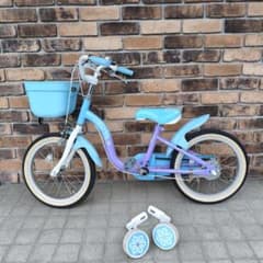 引取限定】子供用自転車 補助輪付き アナと雪の女王 エルサ 16インチ