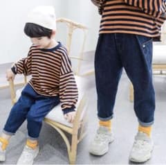 新品❗️子供服 女の子 男の子 デニム パンツ ボトムス 130のサムネイル