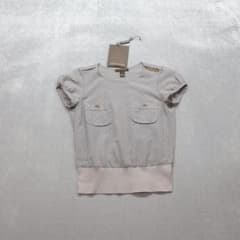 LOUIS VUITTON フランス製 A1497 半袖 ブラウス XS グレー - メルカリ