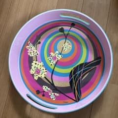 PYLONES 丸型トレイ カラフル フラワーデザインのサムネイル