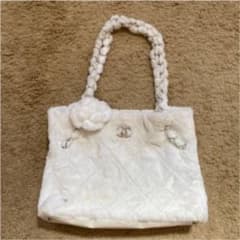 正規品CHANELカメリアキルティングショルダーバッグ白ホワイトエコ 