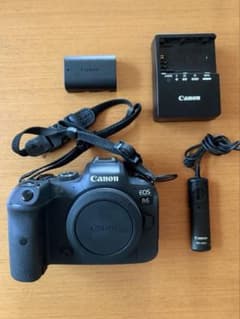 CANON EOS R6 ボディ本体と付属品一式 純正バッテリ 美品】Canon EOS R6 ボディ 純正バッテリー・充電器付 動作確認済