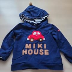 MIKI HOUSE フード付きトレーナー ネイビーのサムネイル