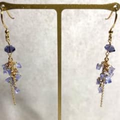 グラコロ 多部未華子 ピアス タンザナイト 天然石 ピアス 揺れるピアス 