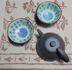中国茶器 陶製急須と茶碗セットのサムネイル