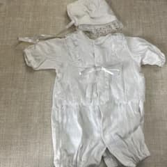 ホワイト ベビー着物ドレス 50-60cmのサムネイル