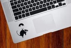 MacBook アート ステッカー パラシュート ネズミ。笑＋おまけ付きのサムネイル