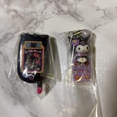 ガラケー風ミラーチャーム 小悪魔キティ　と　平成ギャルチャーム クロミのサムネイル