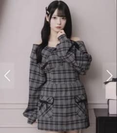 レースラインチェックカットワンピース pium ピウムのサムネイル