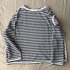 美品☆CAHLUMN カウラム ボーダー長袖カットソー ロングTシャツ 