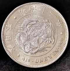 チ*イ様 明治12年一円銀貨目方約27g 右丸銀 銀含有率約90% 日本古銭近代 チ*イ様 明治12年一円銀貨目方約27g 右丸銀 銀含有率約90% 日本古銭