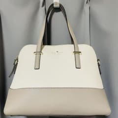 【値下げしました】Kate Spade ハンドバッグ ホワイト/グレーのサムネイル
