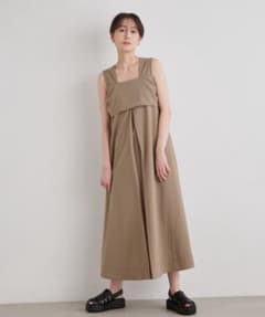 emmi atelier エミ フロントタックワンピース カーキ ほぼ新品 - メルカリ