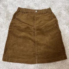 ユニクロ　コーデュロイ ミニスカート ブラウン　150のサムネイル