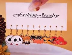 ファッションジュエリー ハロウィンモチーフ ピアス 5個セットのサムネイル