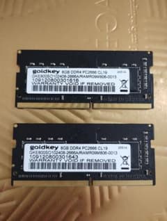DDR4 8G 2枚セット Goldkey DDR4 8GB PC2666 メモリー 2枚セット - メルカリ