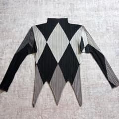 PLEATS PLEASE ISSEY MIYAKE 変形 アーガイル 黒 - メルカリ
