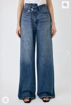 MOUSSY CROSS WAIST WIDE ストレートデニムのサムネイル