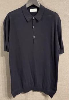JOHN SMEDLEY ネイビー ポロシャツ L - メルカリ
